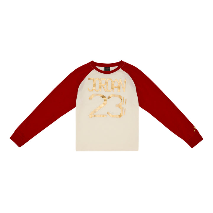 Jordan Girls CNY Collection 23 Red Raglan Long Sleeve T-Shirt (Big Kids)
