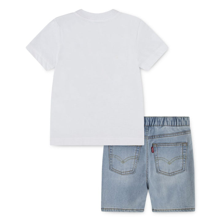 Levi's Boys 3D Sailing Denim Set Bright White (Toddlers)