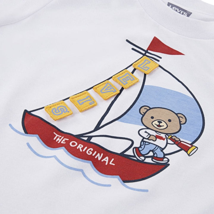 Levi's Boys 3D Sailing Denim Set Bright White (Toddlers)