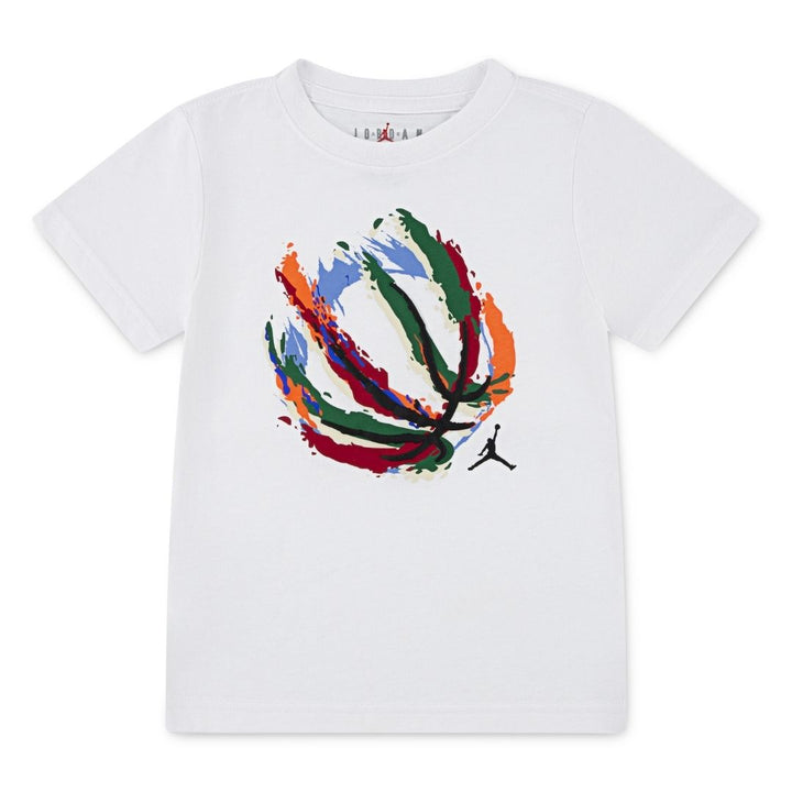 Jordan Boys Basketball Fire White T-Shirt (Little Kids)