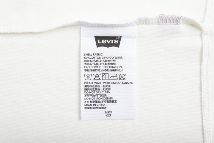 Levi's Girls Sugar Swizzle Cotton White T-Shirt (Big Kids)