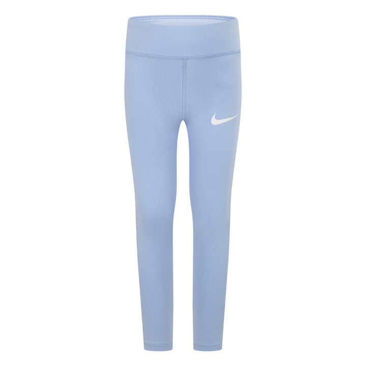 Nike Girls Swoosh Motion Dri-Fit Blue Leggings (Little Kids)