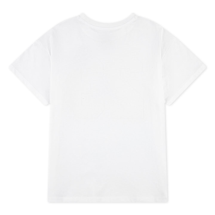 Jordan Girls Blue Jeans & Bling Short Sleeve T-Shirt White (Big Kids)