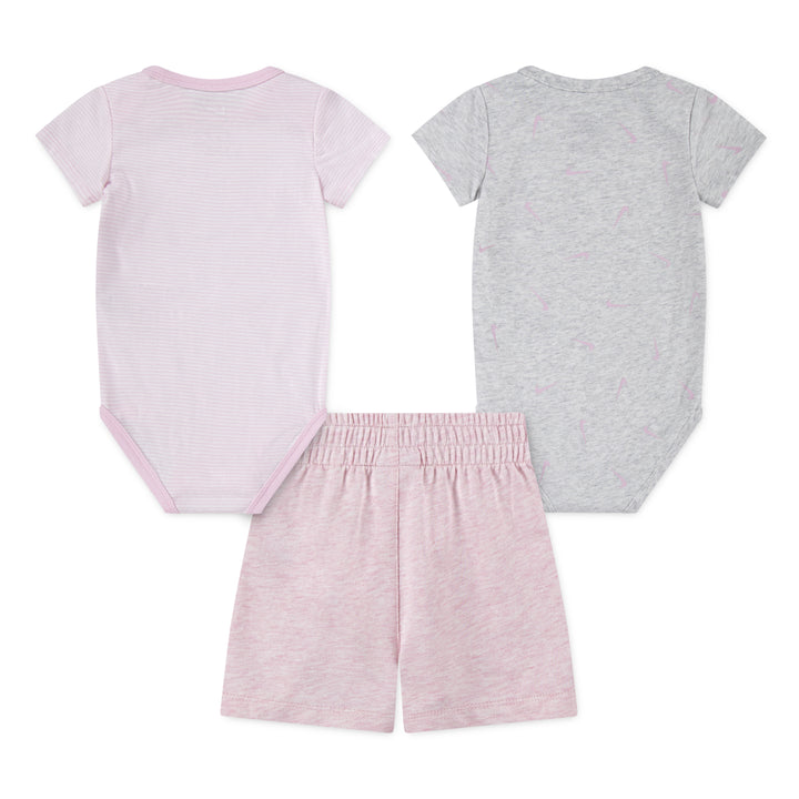 Nike Be Stripe Swooshfetti 2-Pack Bodysuits & Shorts Set (Infant)