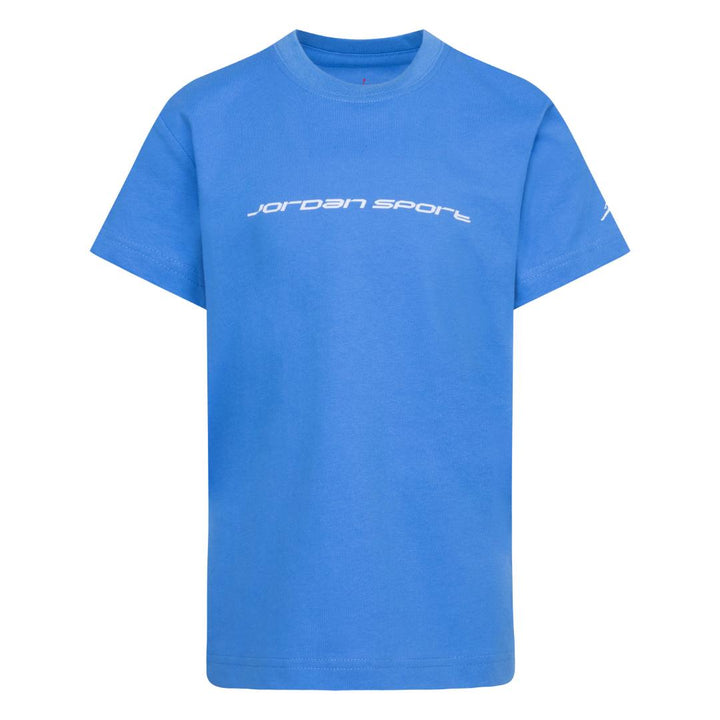 Jordan Boys Dri-Fit Sports Blue T-Shirt (Little Kids)