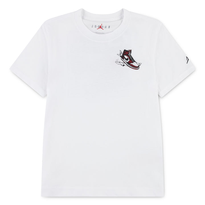 Jordan Boys Varsity Split White Short Sleeve T-Shirt (Little Kids)