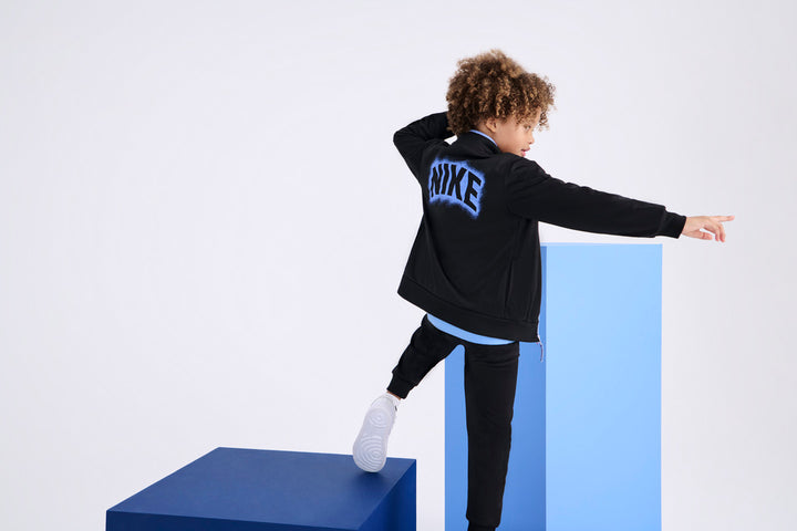 Nike Boys Powder Play Long Sleeve Blue T-Shirt (Little Kids)