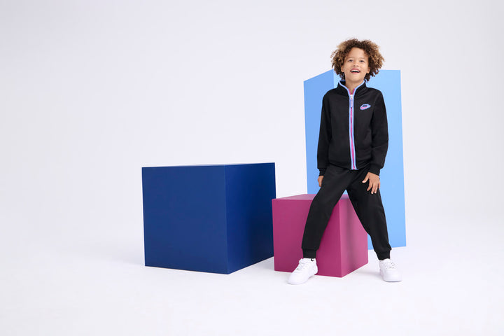 Nike Boys Powder Play Long Sleeve Blue T-Shirt (Little Kids)