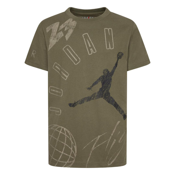 Jordan Boys Elements Olive Green T-Shirt (Big Kids)