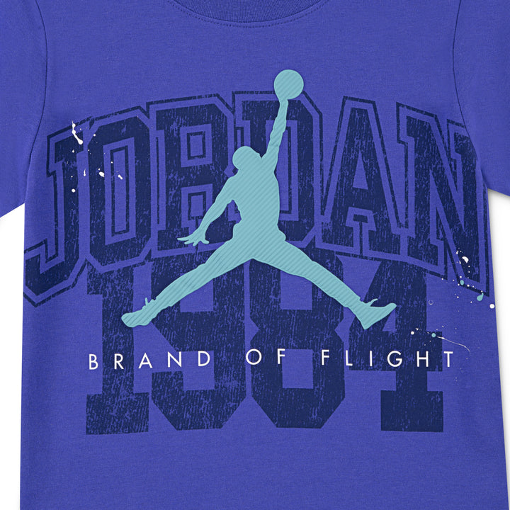 Jordan Boys Throwback Athletic Purple T-Shirt (Little Kids)