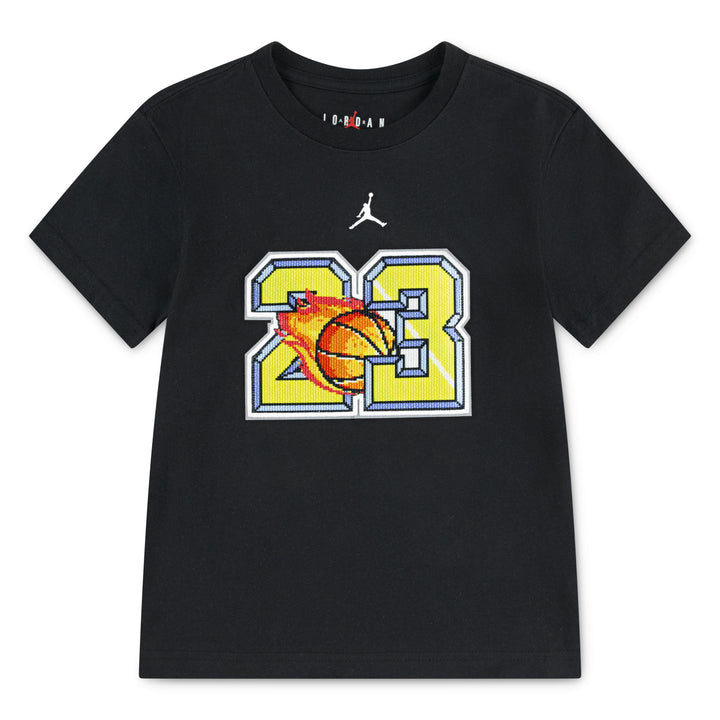 Jordan Boys Customized Air 23 Flame Black T-Shirt (Little Kids)