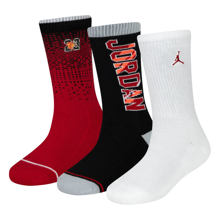 Jordan 3-Pack Jumpman Air Cushioned Crew Socks (Big Kids)