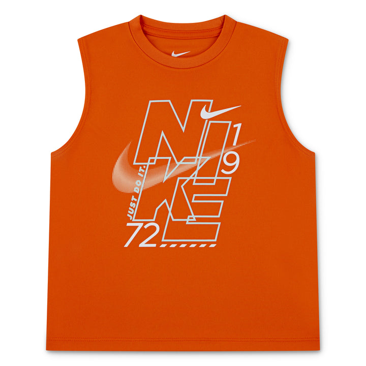 Nike Boys Stack'Em Muscle Orange T-Shirt (Little Kids)