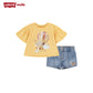 Levi's Girls 2-Piece Flutter Sleeve T-Shirt & Shorts Set (Newborn)
