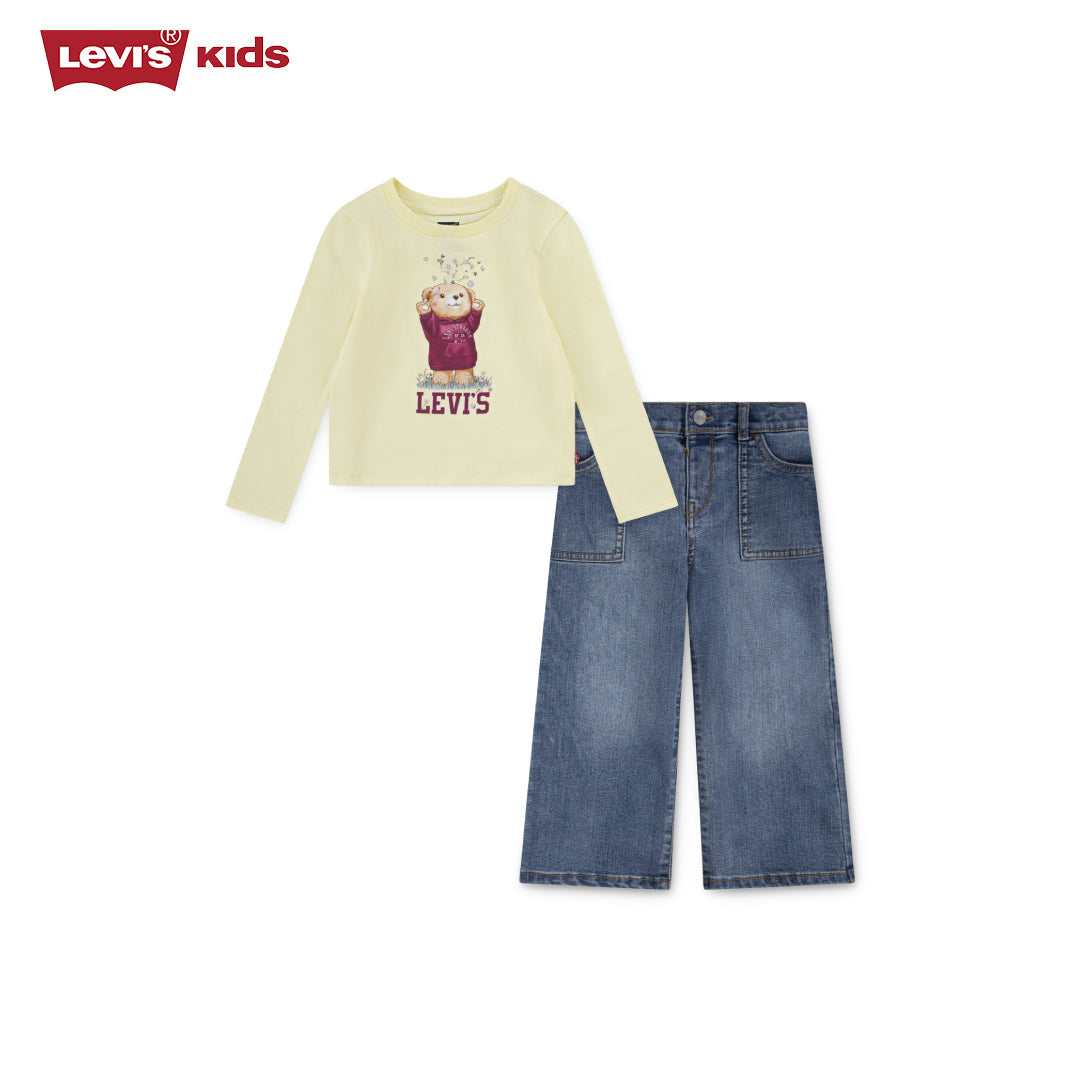Levi's Girls 2-Piece Long Sleeve T-Shirt & Cargo Pants Set (Toddler)