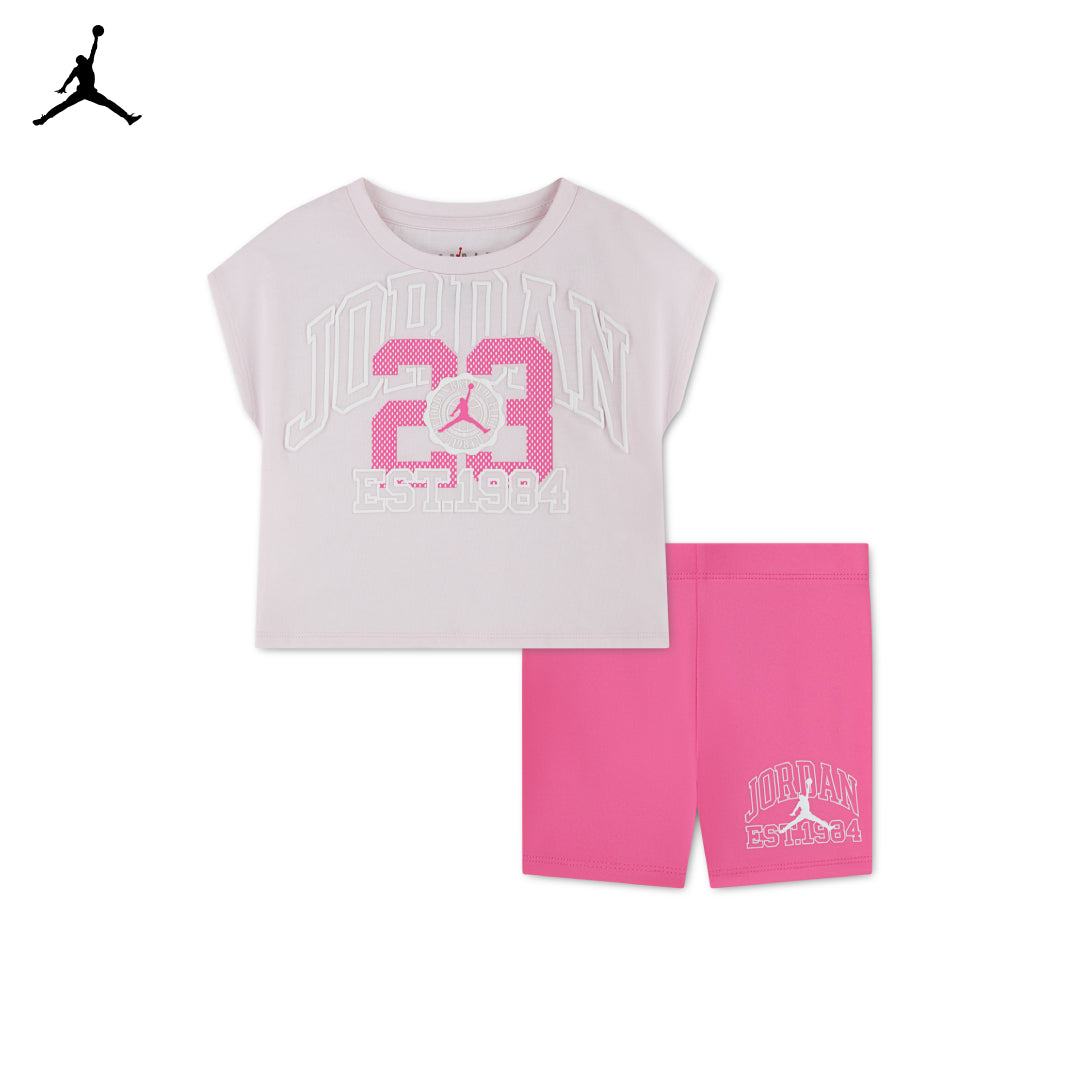 Jordan Girls 2-Piece Boxy T-Shirt & Bike Shorts Set (Toddler)