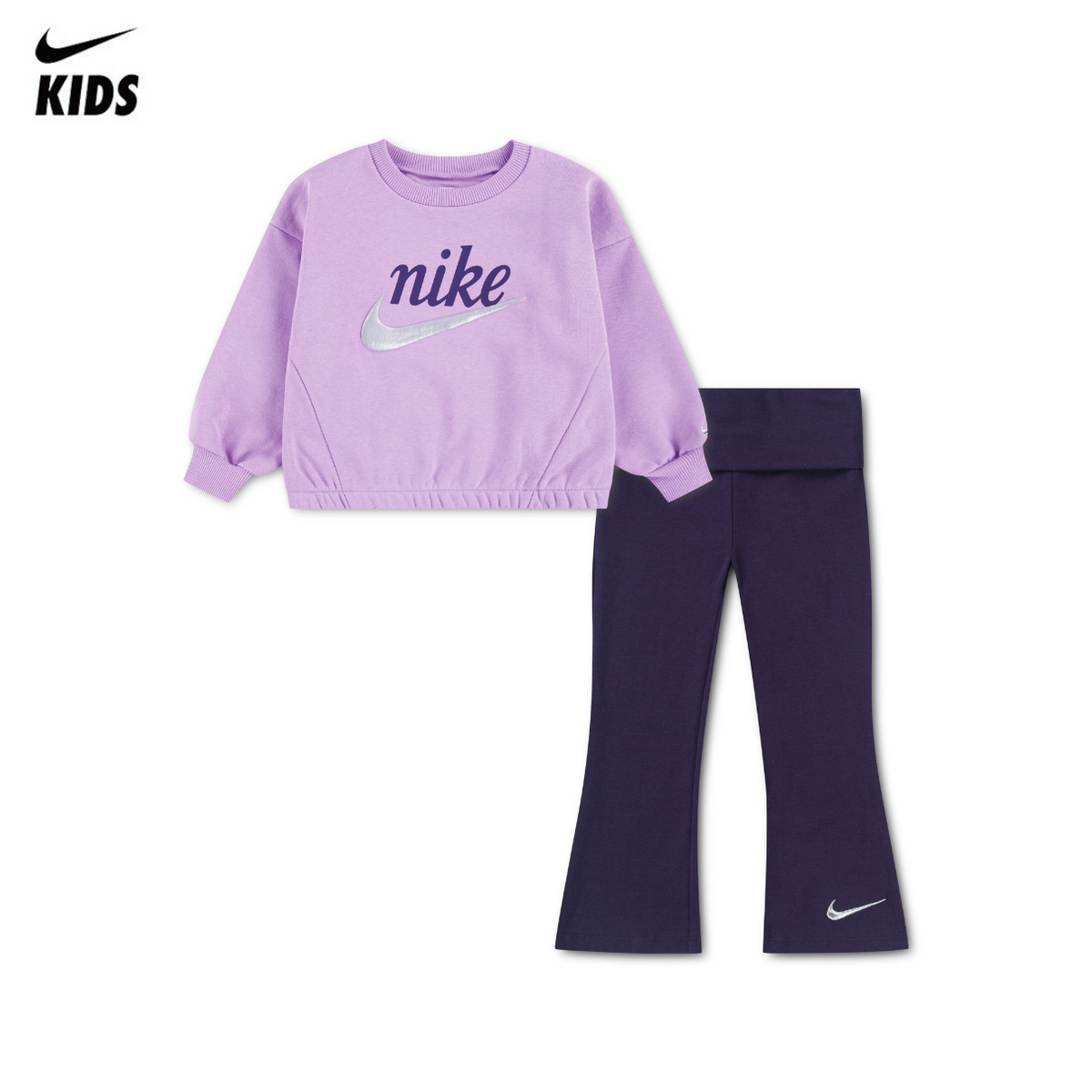 Nike Girls Swoosh Sparkle 2-Piece Set (Toddler)