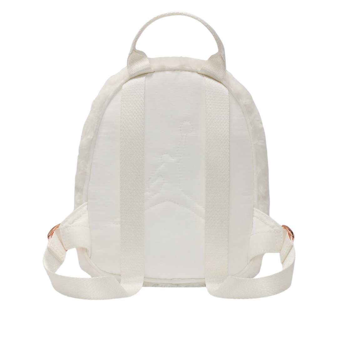 Jordan  Girls Faux Fur Mini White School Backpack