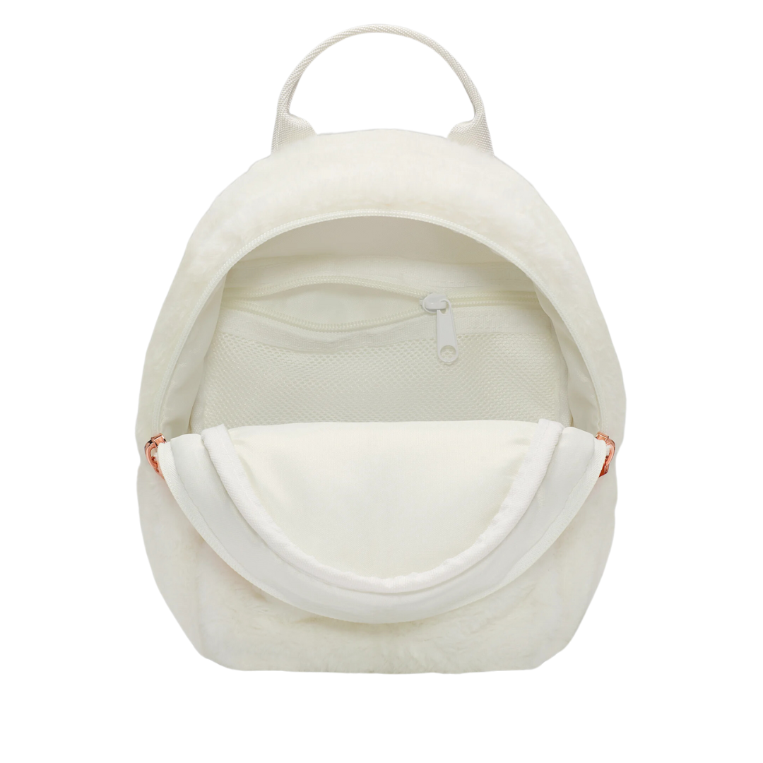 Jordan  Girls Faux Fur Mini White School Backpack