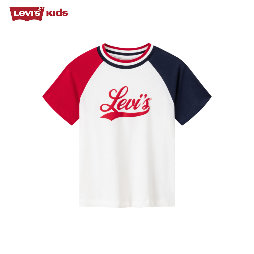 Levi's Girls Cursive Logo Raglan Sleeve T-Shirt (Little Kids)