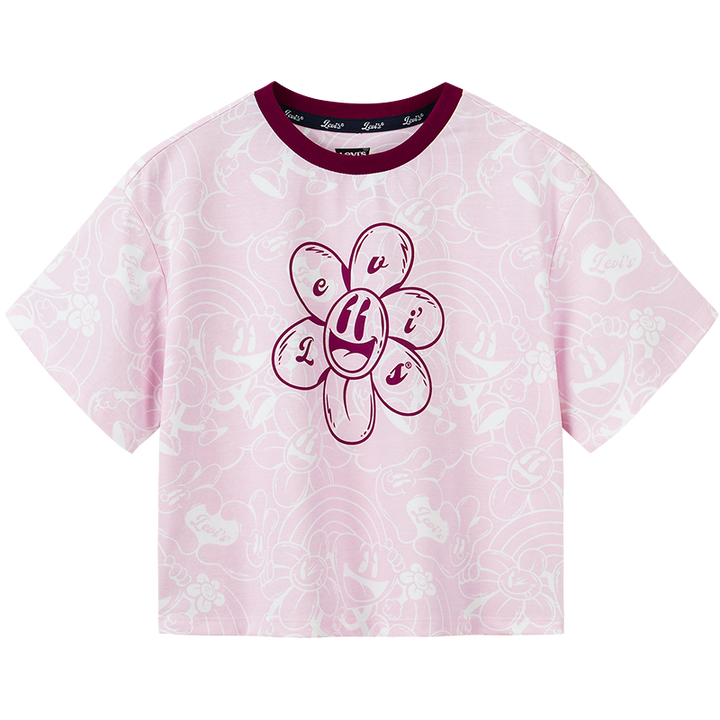 Levi's Girls Cherry Blossom Pink T-Shirt (Big Kids)