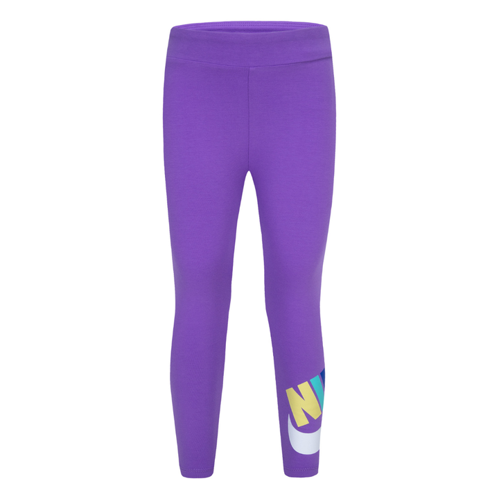 Nike Girls Club HBR High Rise Purple Leggings (Little Kids)