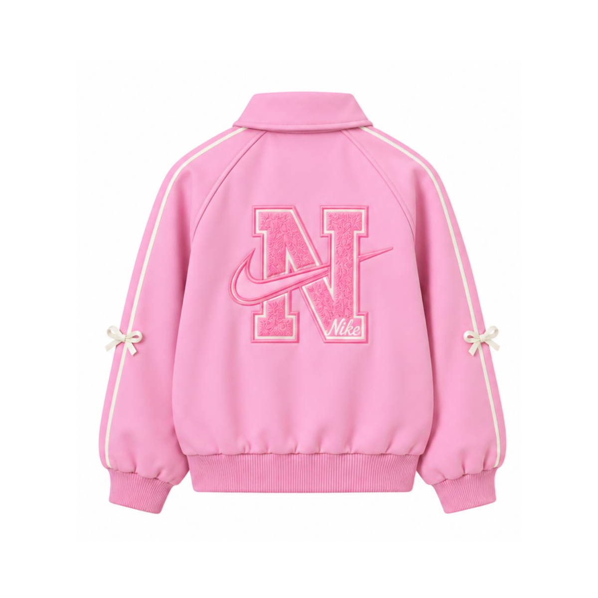 Nike Girls Juxta Bow Tape Knit Bomber Jacket (Little Kids)