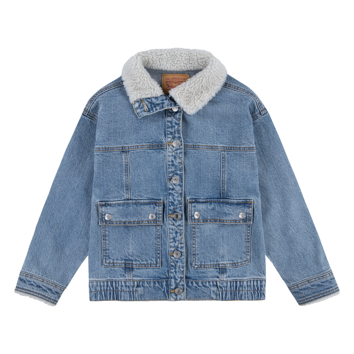 Levi's Girls Sherpa Collar Denim Jacket (Big Kids)