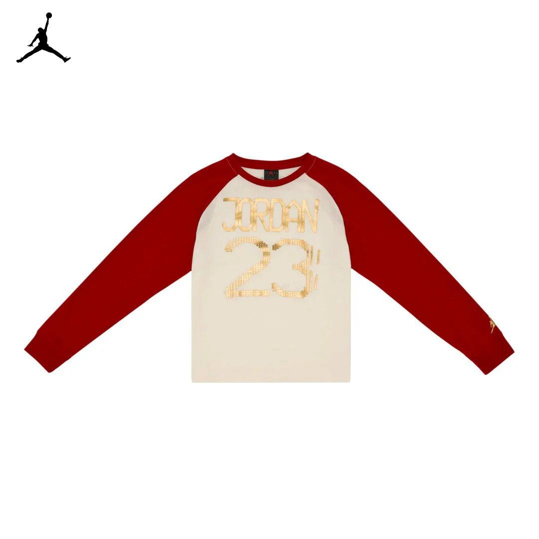 Jordan Girls CNY Collection 23 Raglan Long Sleeve T-Shirt (Big Kids)