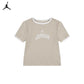 Jordan Girls Semi-Cropped Rib T-Shirt (Big Kids)