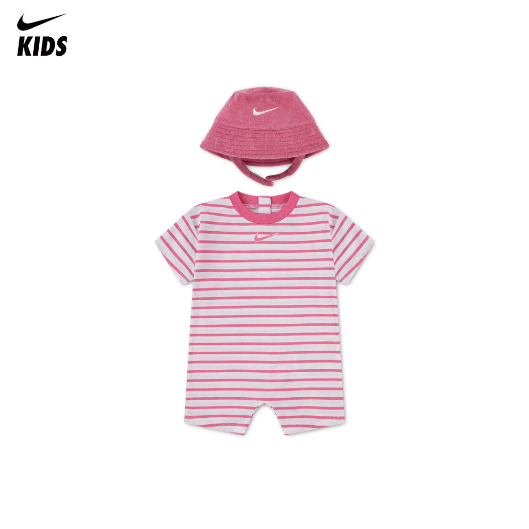 Nike 2-Piece Towel Terry Romper & Bucket Hat Set (Infant)