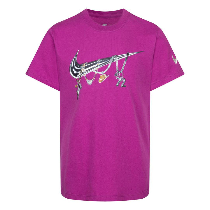 Nike Girls Shine Fuchsia T-Shirt (Little Kids)