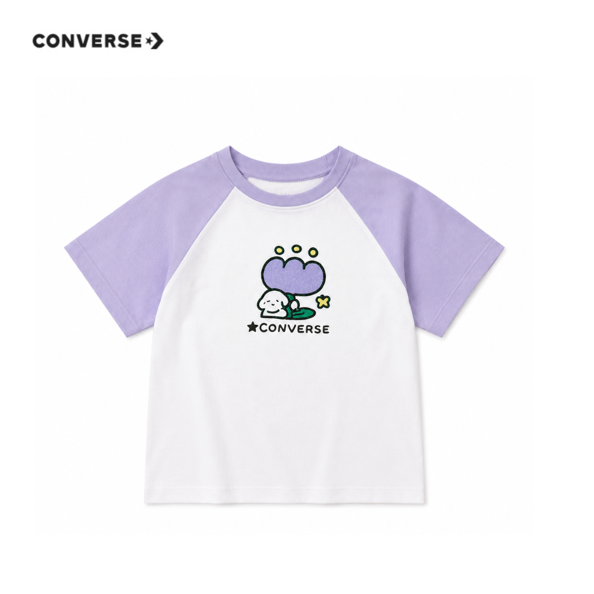 Converse x Matsui Girls Short Raglan Sleeve T-Shirt (Little Kids)