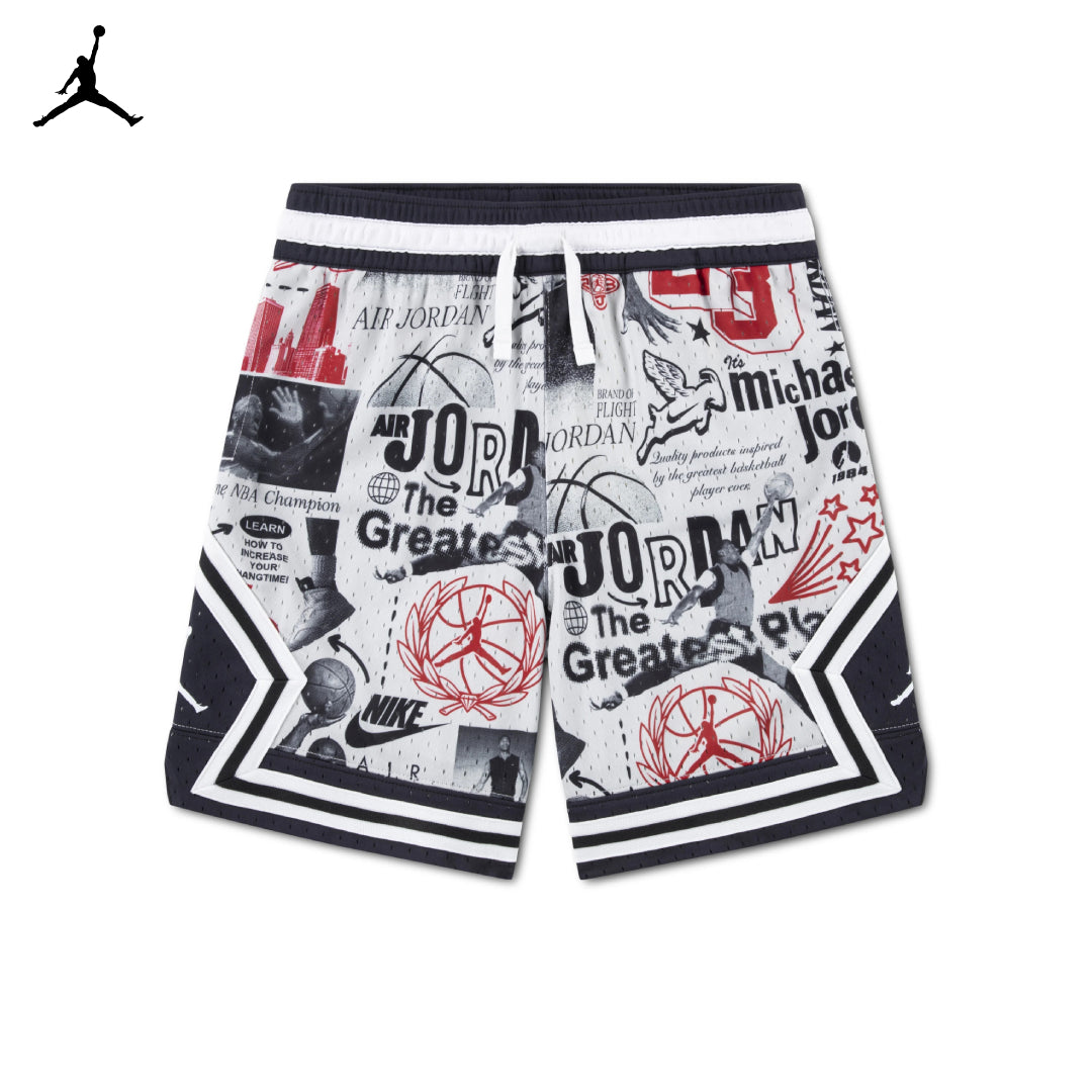 Jordan Boys MJ All-Over-Print Sport Diamond Shorts (Big Kids)
