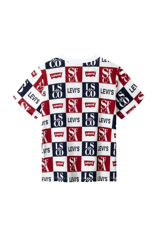 Levi's Boys Checkered Print Cotton Multi-Color T-Shirt (Little Kids)