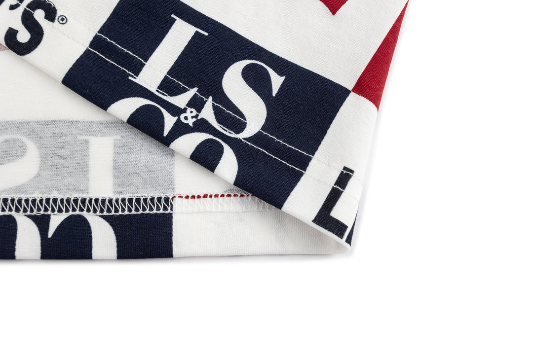 Levi's Boys Checkered Print Cotton Multi-Color T-Shirt (Toddler)