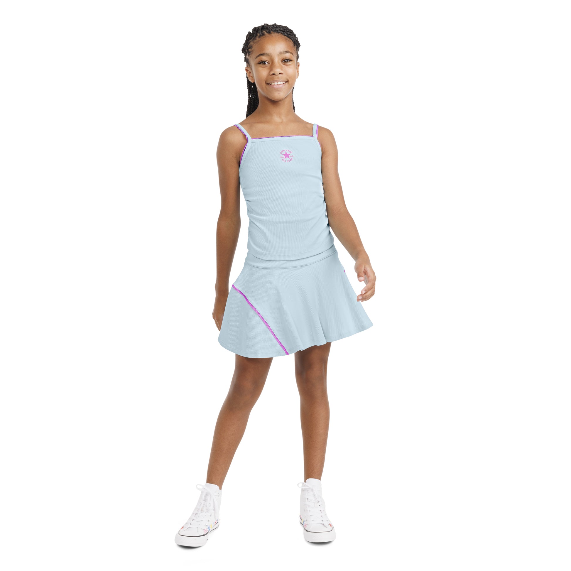 Converse Girls Picot Trim Swing Skort (Big Kids)