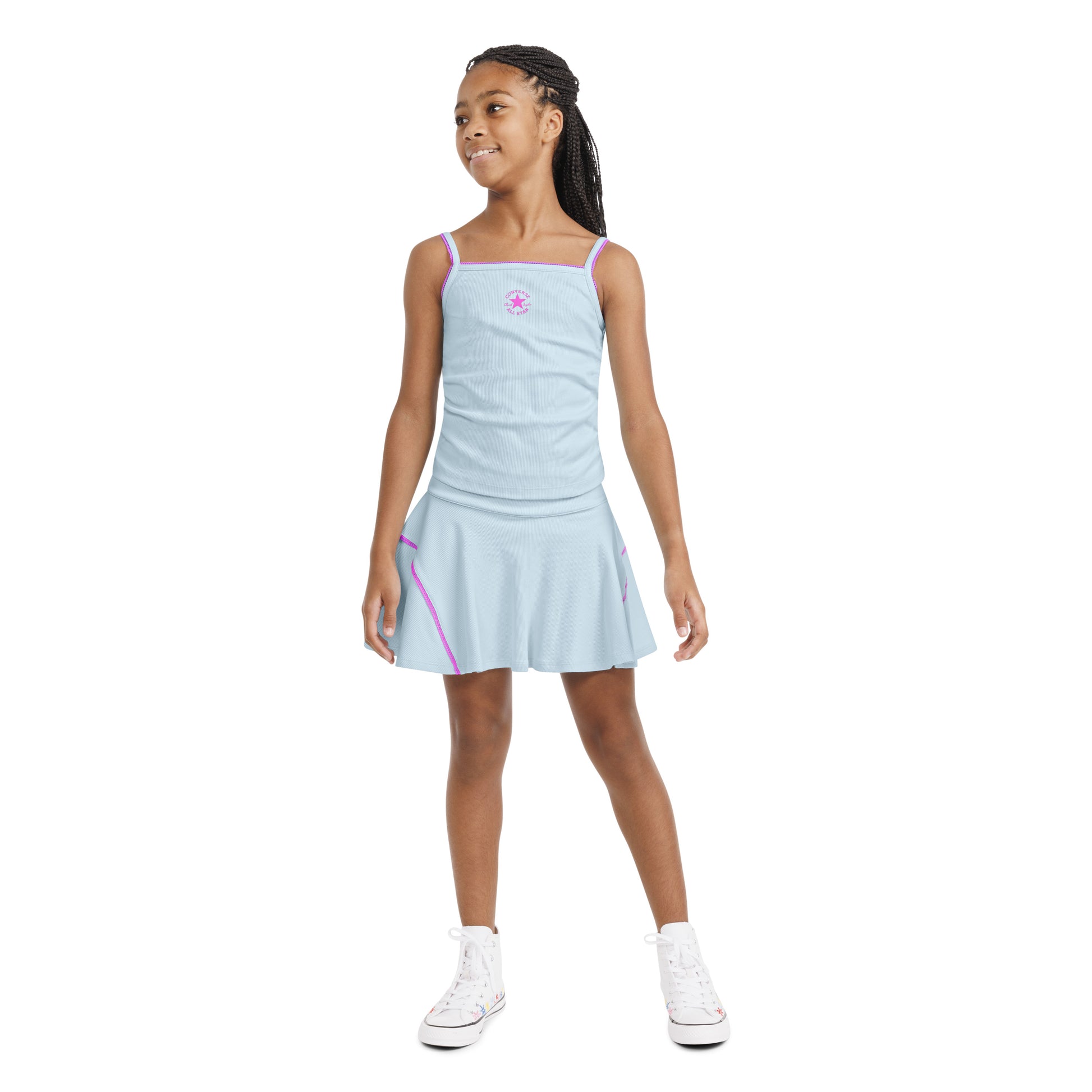 Converse Girls Picot Trim Swing Skort (Big Kids)