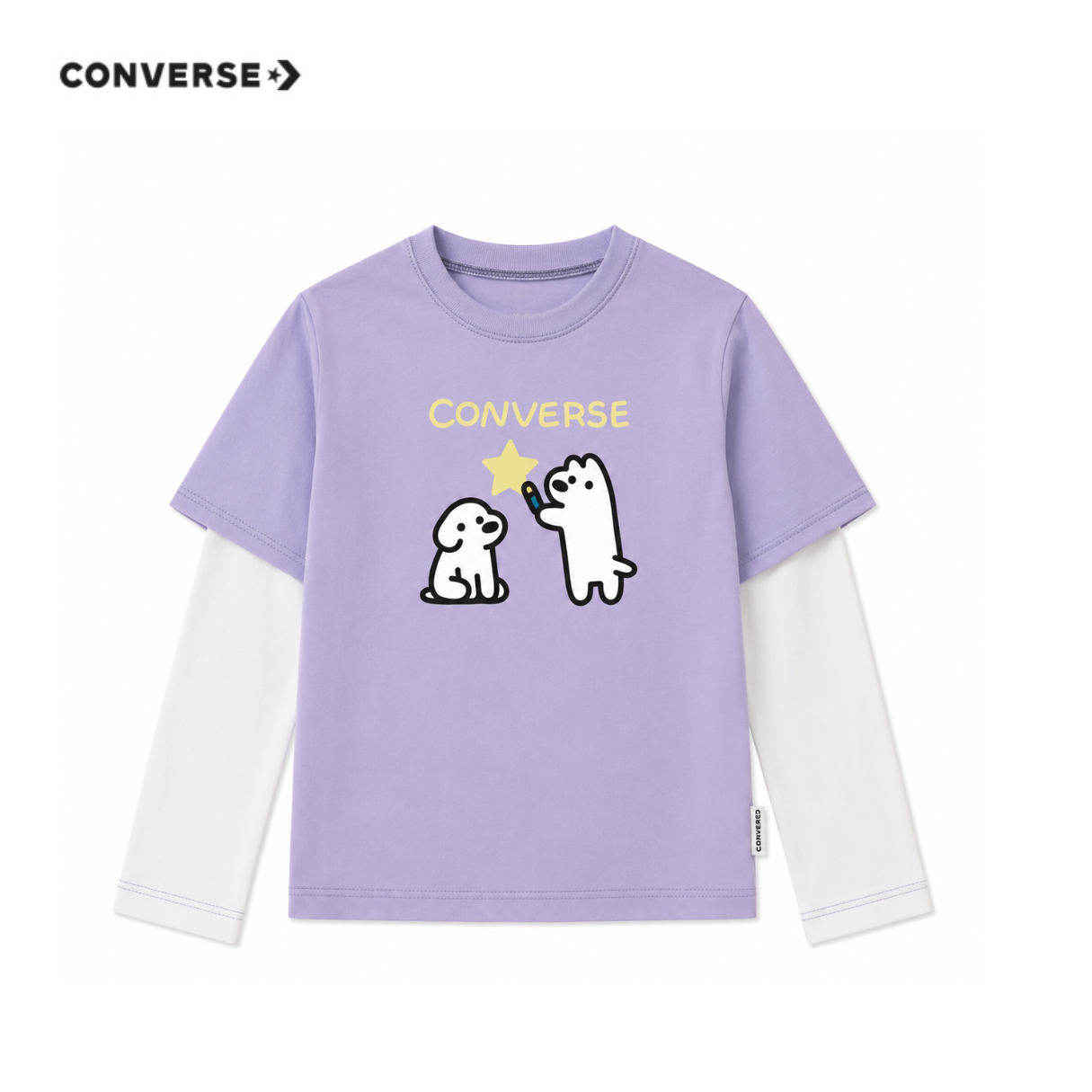 Converse x Matsui Girls Long Sleeve T-Shirt (Little Kids)