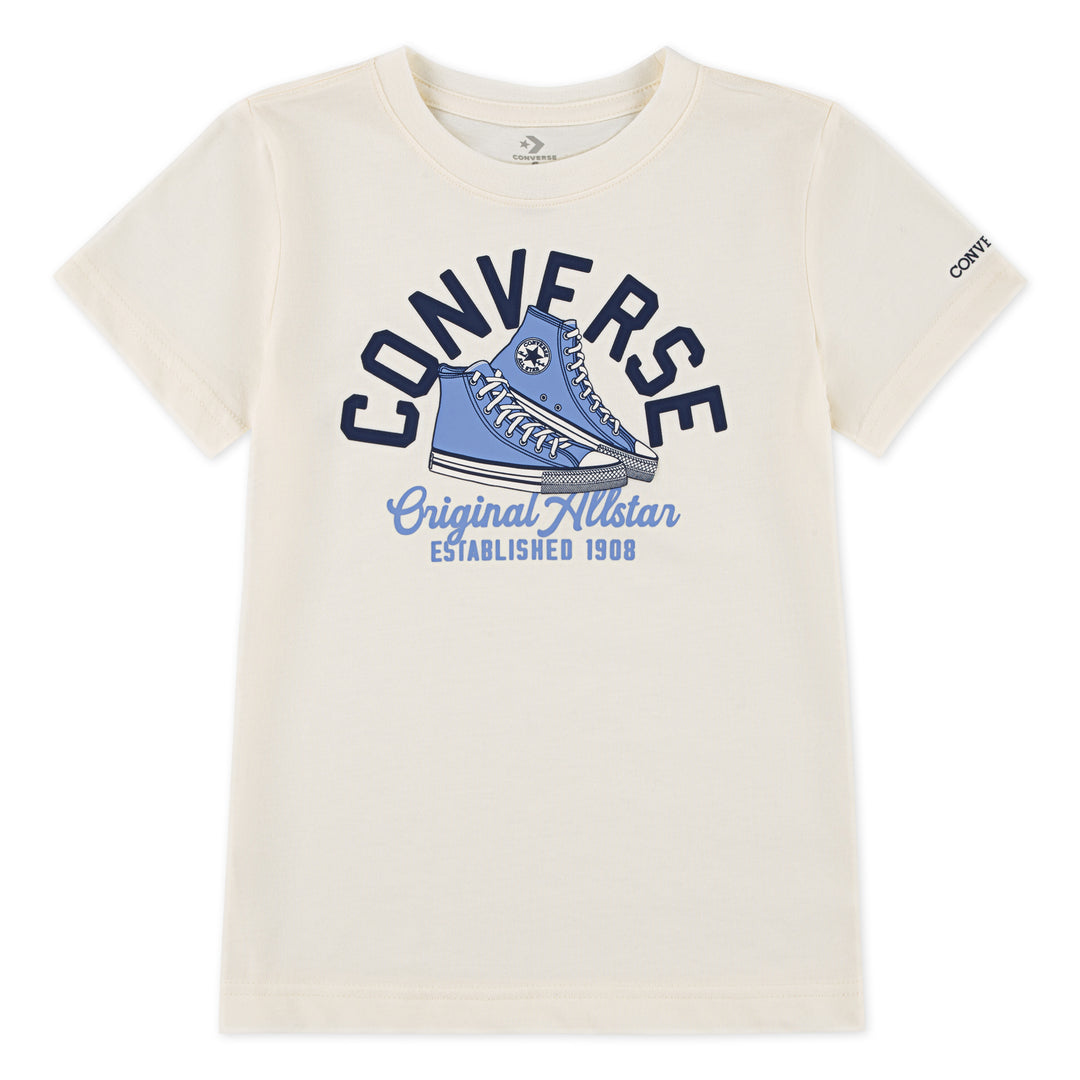Converse Boys Retro Remix Sneaker Arc White T-Shirt (Little Kids)