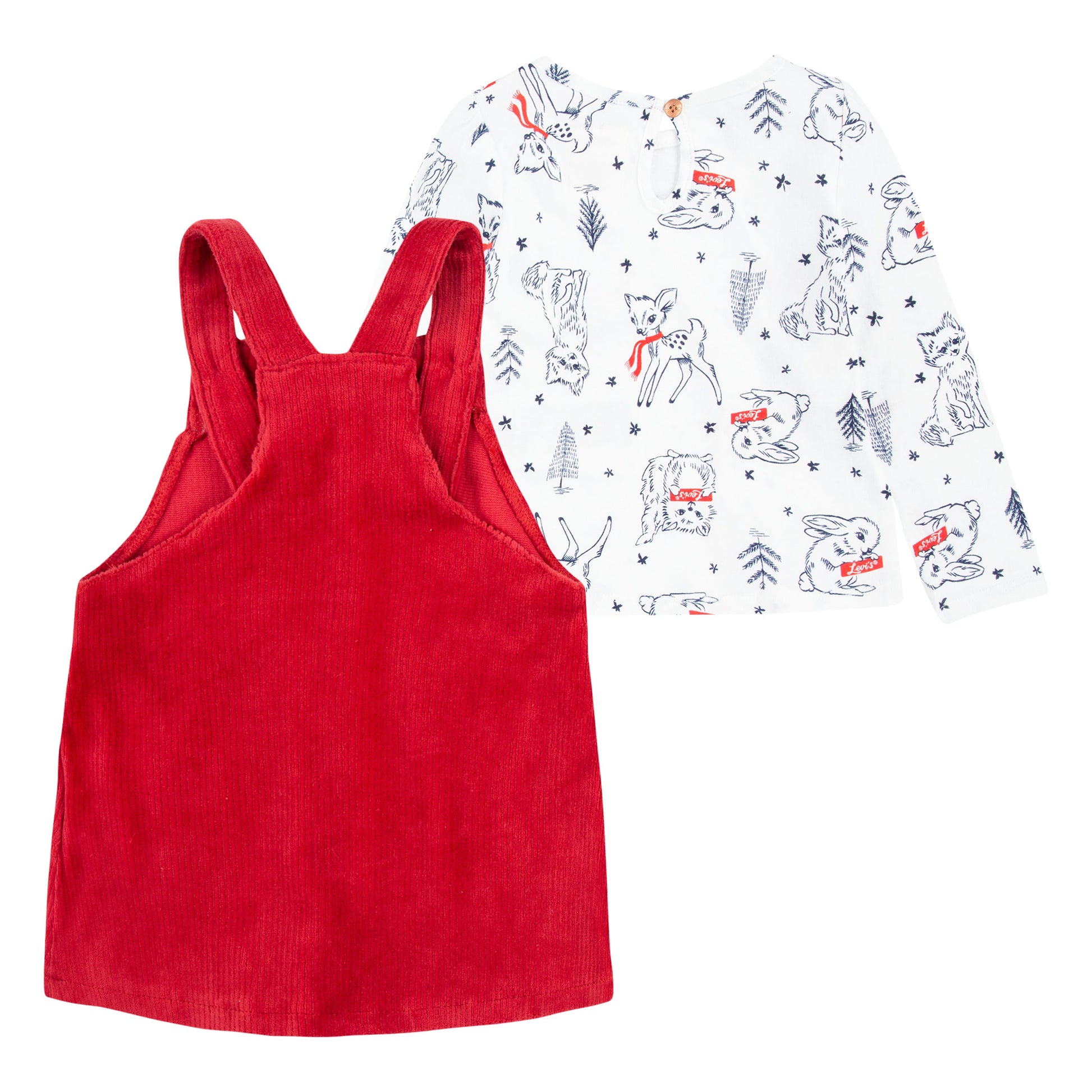 Levi's Girls 2-Piece Long Sleeve Top & Skirtall (Infant)