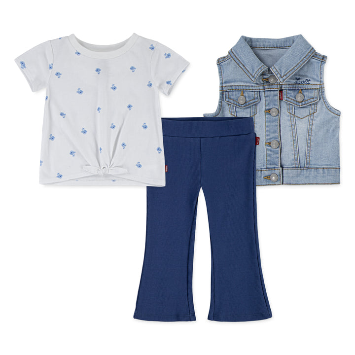 Levi's Girls 3-Piece T-Shirts, Vest & Leggings Set (Infant)
