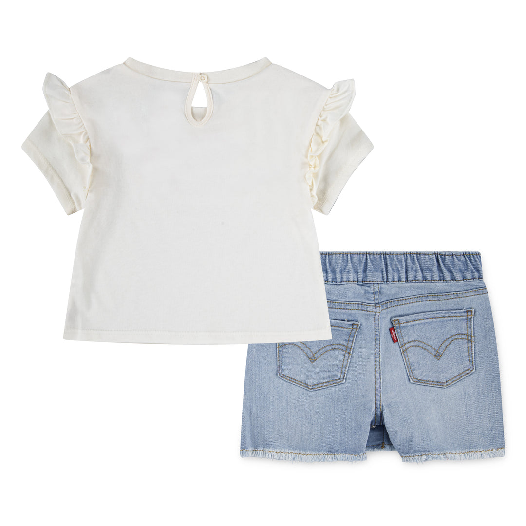 Levi's Girls Tee & Denim Skort Set (Toddlers)