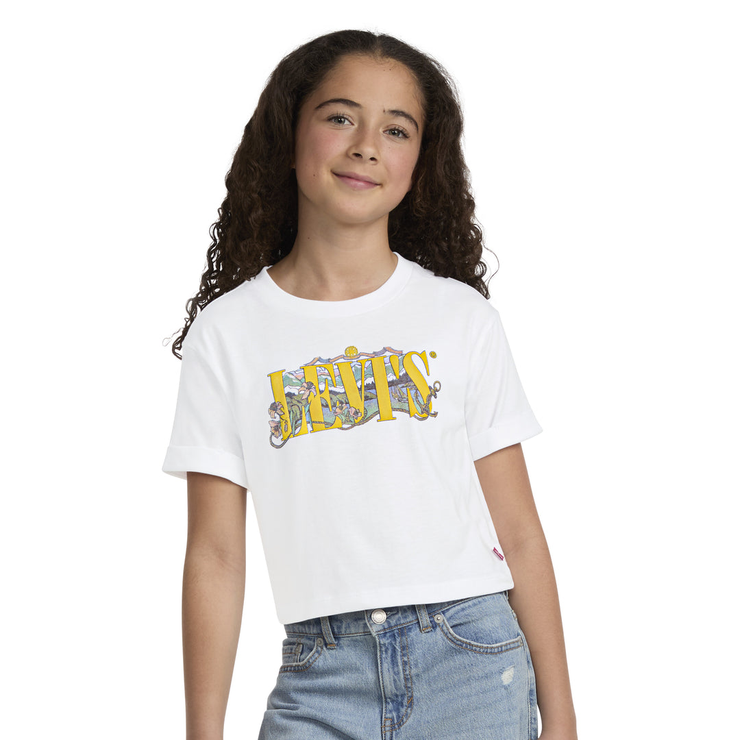 Levi's Girls Lake White T-Shirt (Big Kids)