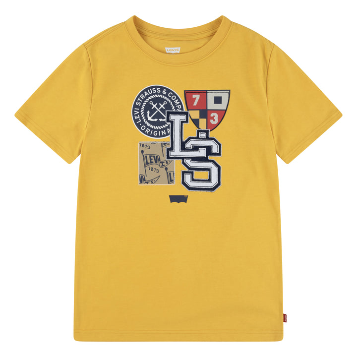 Levi's Boys Multi Sailing Patch Yellow T-Shirt (Big Kids)