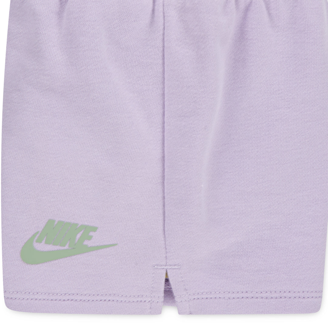 Nike Girls Wild Flower Jersey & French Terrry Shorts Set (Infant)
