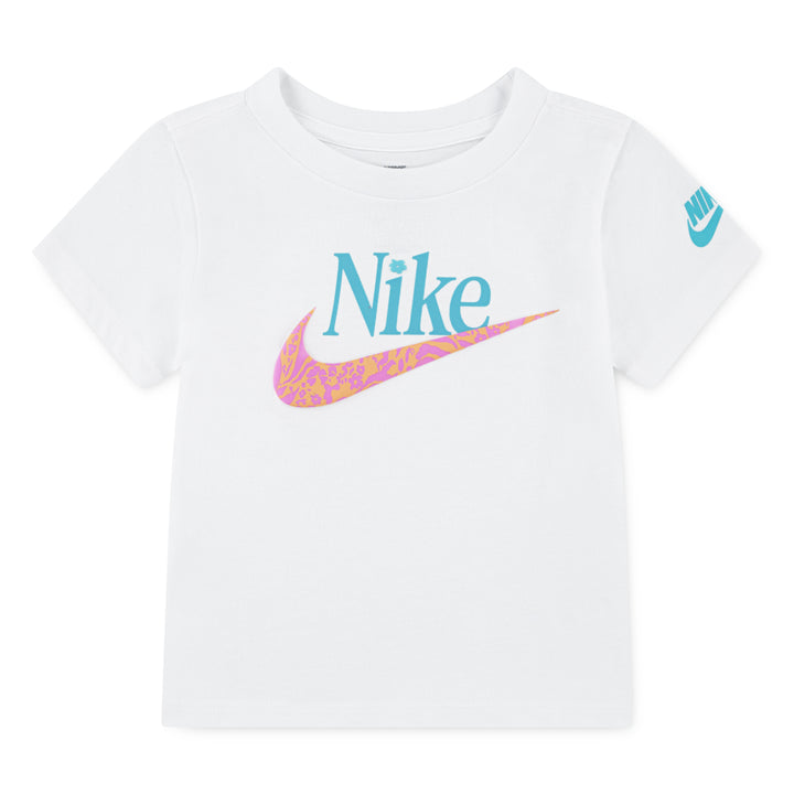 Nike Girls Wild Flower Futura White T-Shirt (Toddler)