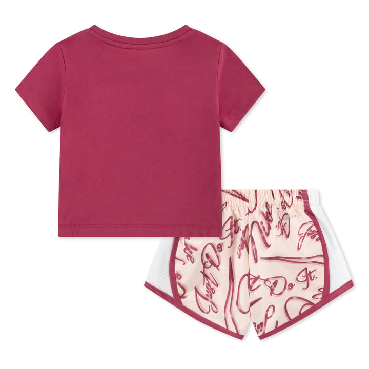 Nike Girls Essentials AOP Tempo T-Shirt & Shorts Set (Toddler)
