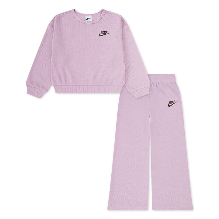 Nike Girls 2-Piece Lurex Waffle Long Sleeve Jumper & Pants Set (Toddler)