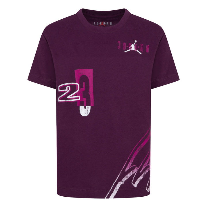 Jordan Girls 23 Spot Up Shooter Purple T-Shirt (Little Kids)